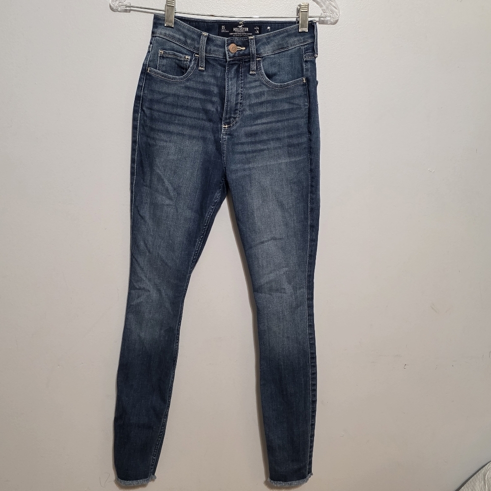 Hollister High-Rise Super Skinny Jeans Dark Wash 0 Short
